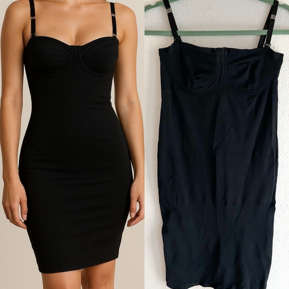 Victoria’s Secret Bodycon Dress 1999 Vintage Underwire Black NWT Deadstock Large